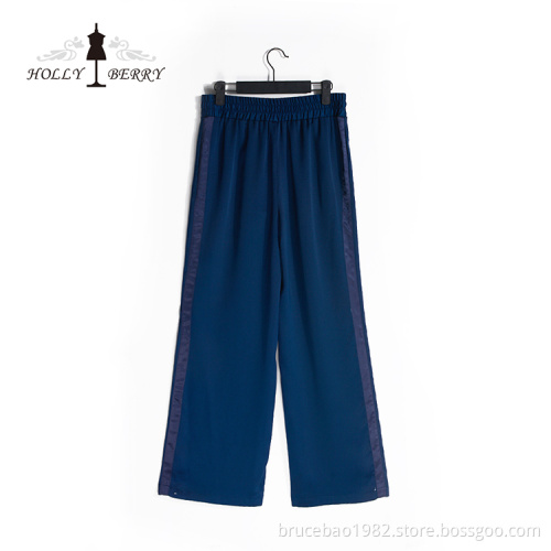 Casual Lightweight Blue Women Loose Wide Leg Pants